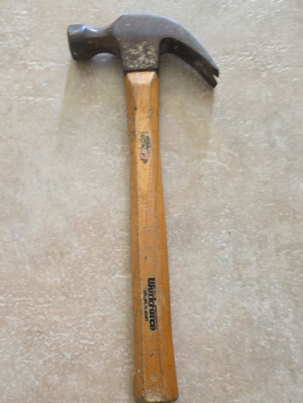 Vintage Workforce Classic Claw Hammer with Natural Hickory Wood Handle